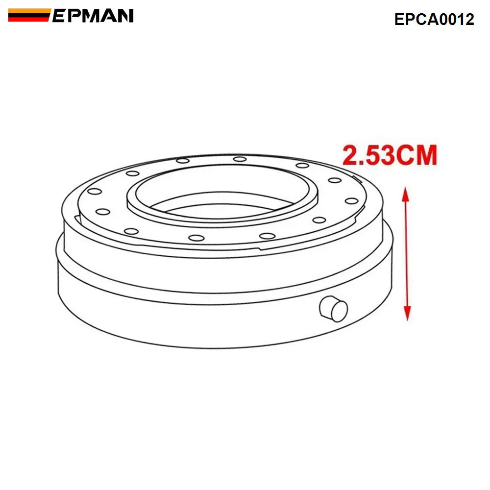 Фото EPMAN Hot Selliing Тонкая версия рулевого колеса Quick Release (синий, красный, черный, золотой, серебристый, фиолетовый) EPCA0012 №2