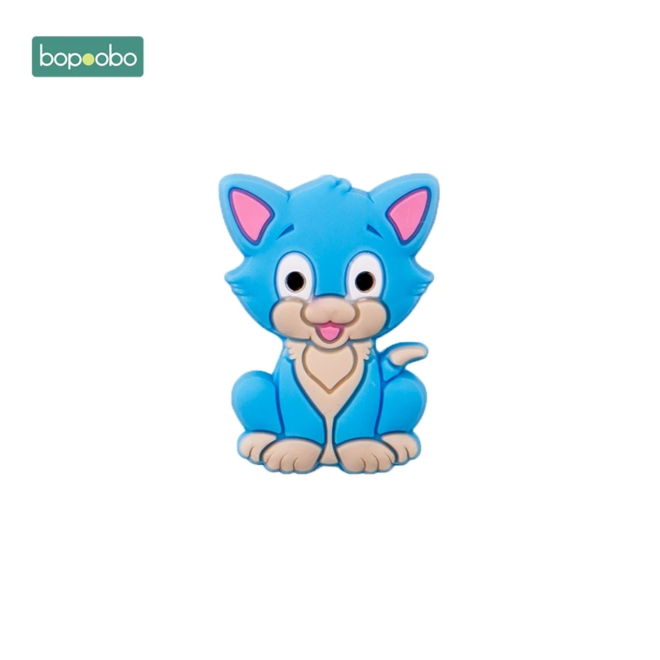 Коричневый Bopobo 5 шт. силиконовый бисер ребенок прорезывание зубов мультфильм Силиконовые Бусины грызунов материал, не содержащий BPA Душ подарок DIY ремесла детский Прорезыватель - Цвет: Коричневый