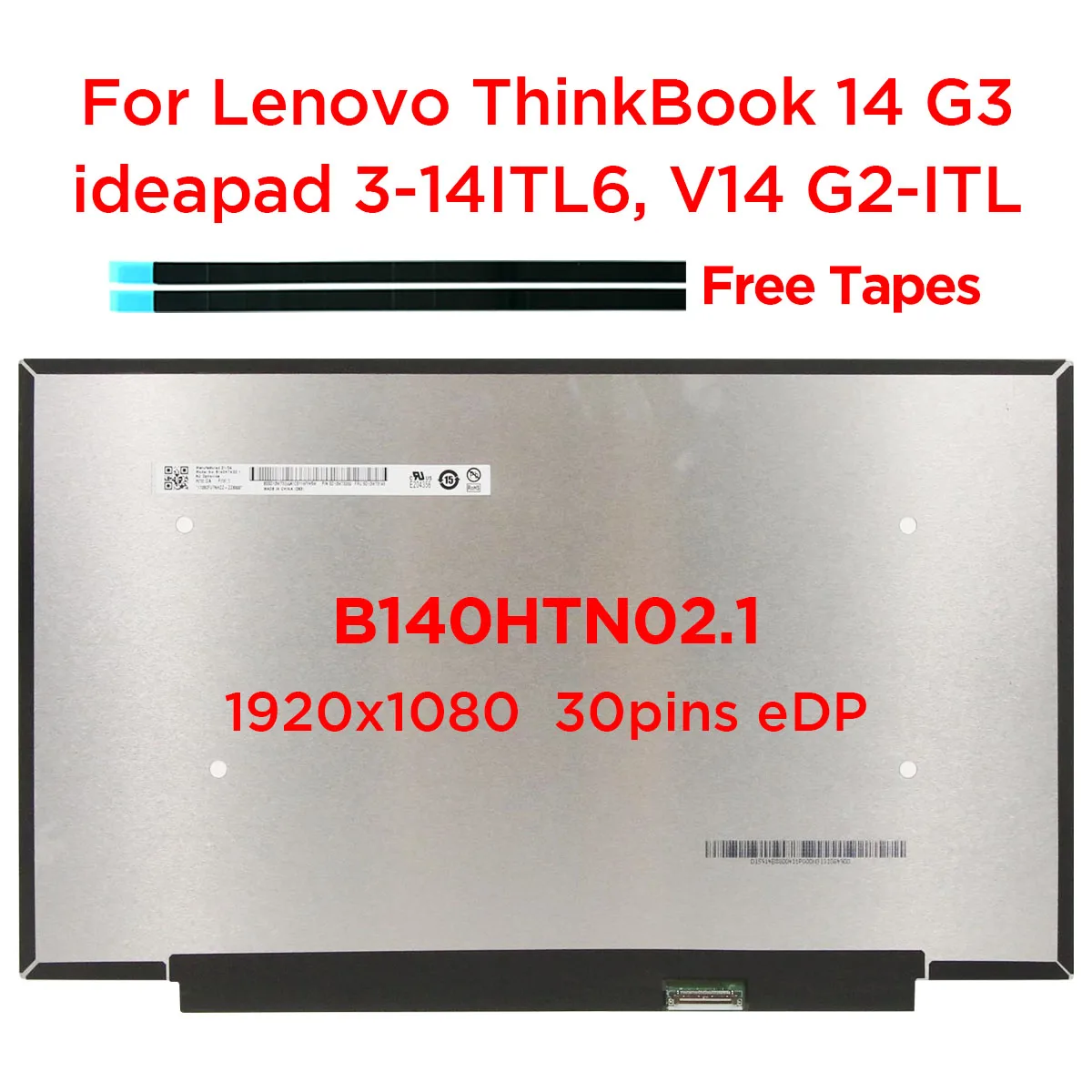 ЖК-экран для ноутбука 14 0 дюйма B140HTN02.1 подходит планшетов Lenovo ThinkBook G3 ideapad 3-14 V14 G2