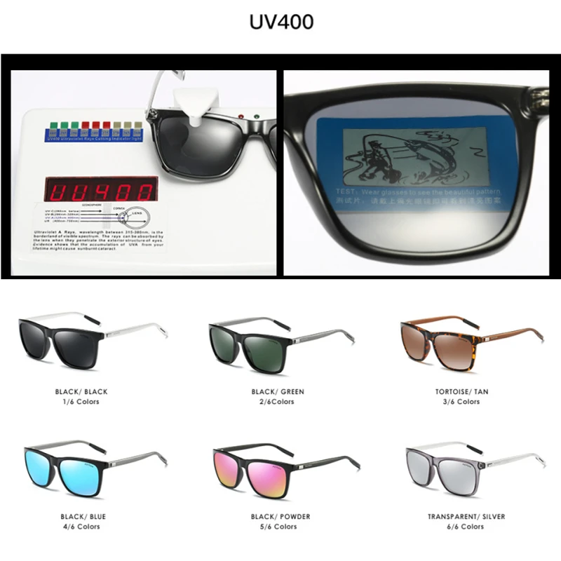 Мужские поляризованные солнцезащитные очки MSETOUTM из алюминия и магния