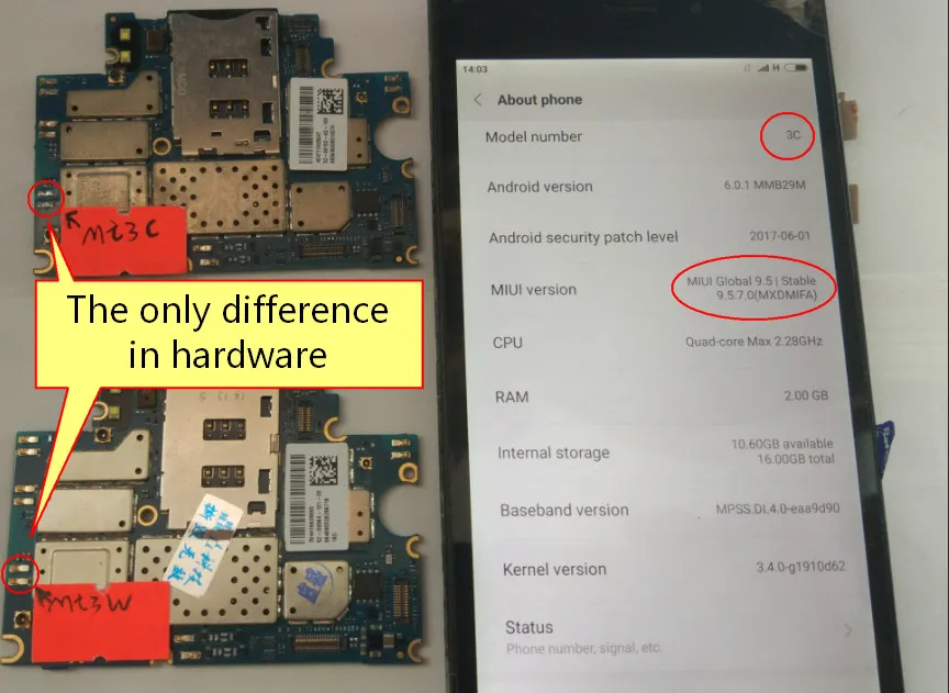 1 шт. для Xiaomi 3 M3 MI3 WCDMA CDMA MI3W MI3C MI3W/C 2 Гб ram 16 Гб rom материнская плата замена материнской платы f rom телефон