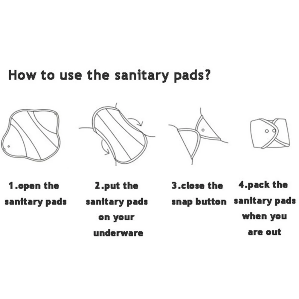 3 шт. женские гигиенические прокладки из бамбука и хлопка|pads with wings|feminine padsreusable woman