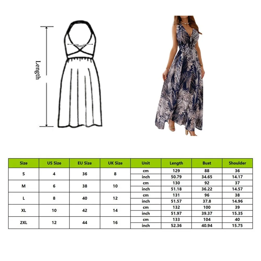 

Sexy Deep V Neck Print Boho Sleeveless Maxi Dress 2021 Summer Casual Long Dresses For Women Robe Femme Backless Dress Vestidos
