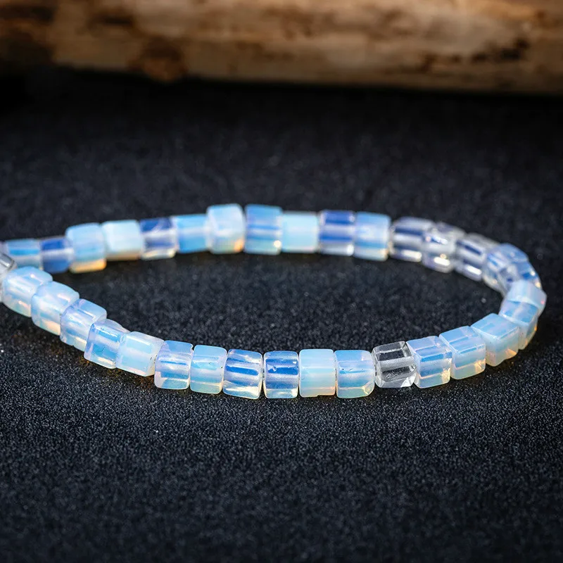 Бусины квадратной формы из натурального камня бусины с кристаллом лазурита для