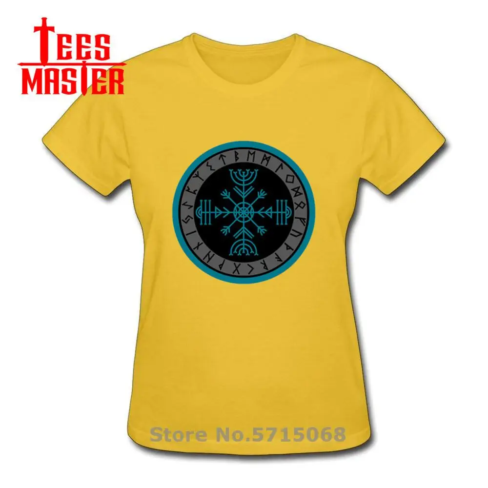 Руна викингов круг с Одина футболка древнескандинавского руны футболки в