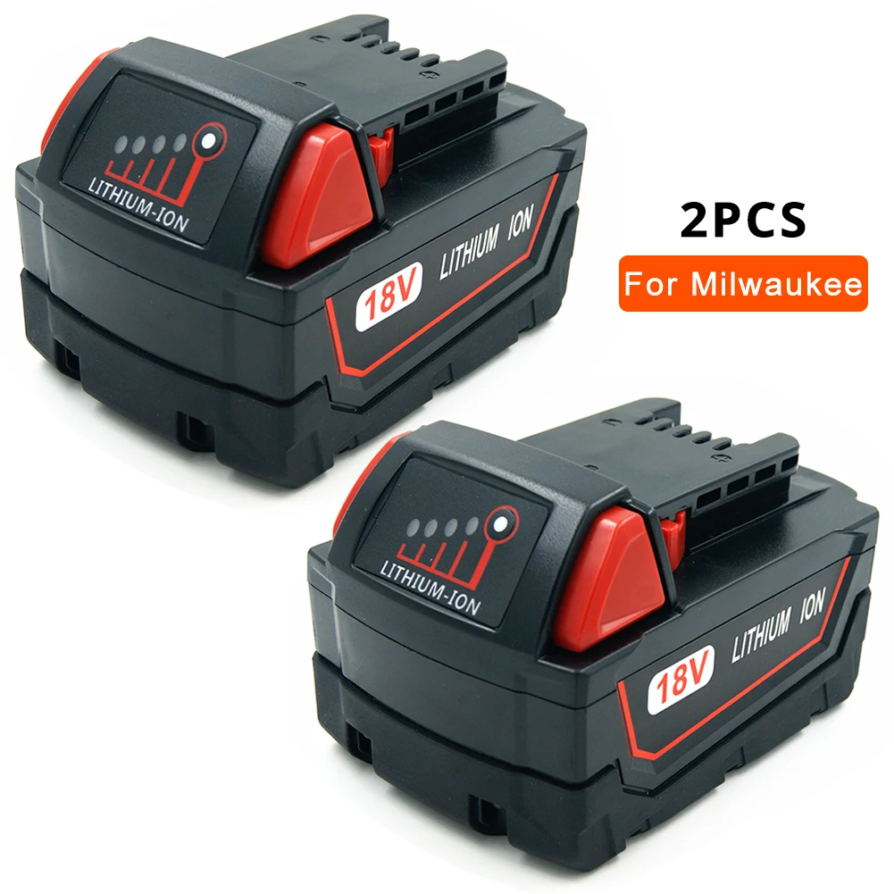 2 шт. Высокая емкость 5.0A 18В перезаряжаемые электроинструменты батарея для Milwaukee M18