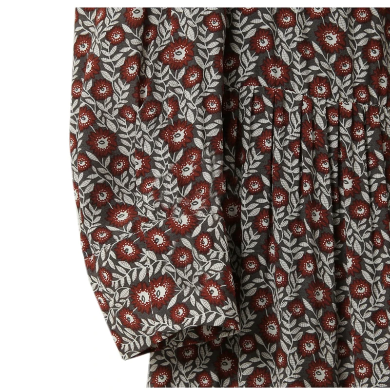 Новый размера плюс 2021 Весна Европейский Стиль Цветочные женские платья с