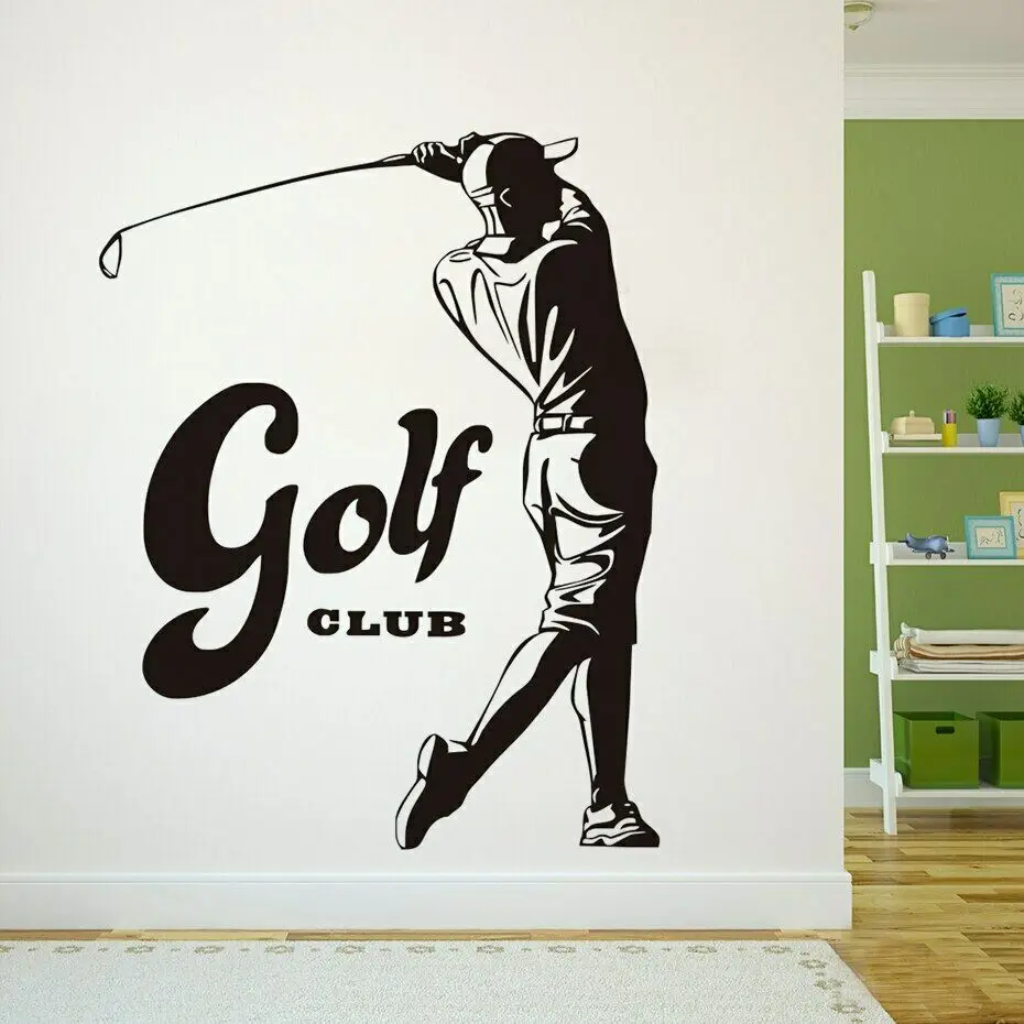 

Golf Sports Game Wall Decal for Golf Club Decor Golf Players Wall Stickers Waterproof For Bedroom Vinyl Wall Decor Mural 5009