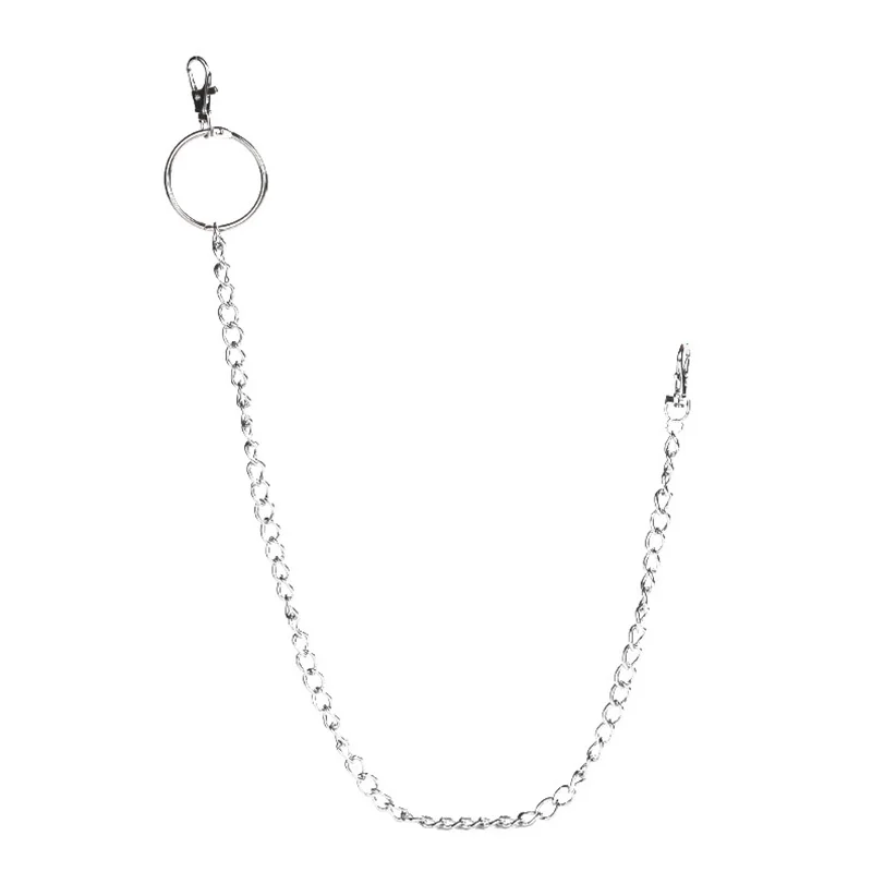 New Chains Keyrings Long Metal Keyring Keychain For Women Men Punk Hook Trouser Pants Waist Link Belt Cool Pant Chain belt | Украшения и