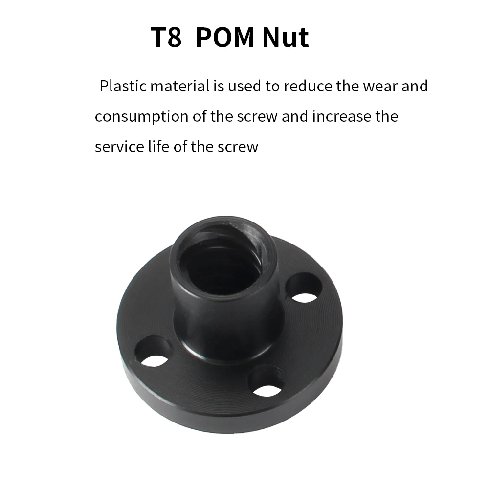 Т8 ПТФЭ Teflonto свинцовый винт 2 мм/8 мм с гайкой POM для Ender3 pro V2 Ender5 Sidewinder X1 VORON запчасти