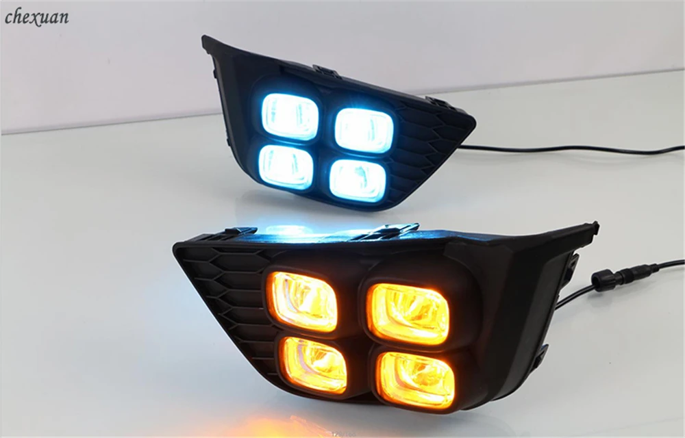 CSCSNL 2PCS LED Daytime Running Lights for Honda Jazz fit 2014 2015 2016 DRL fog lamp | Автомобили и мотоциклы