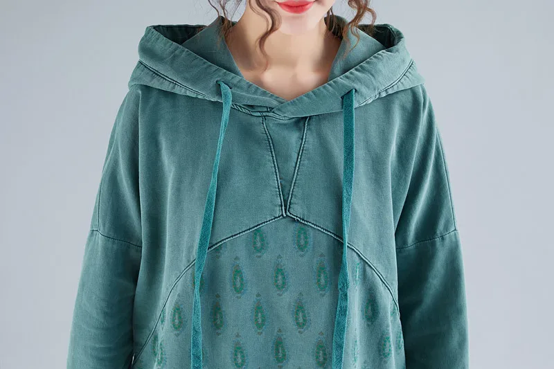 

New 2021 Retro Vintage Women top quality leisure hoodie Hot Sale Hooded Fall sweatshirts