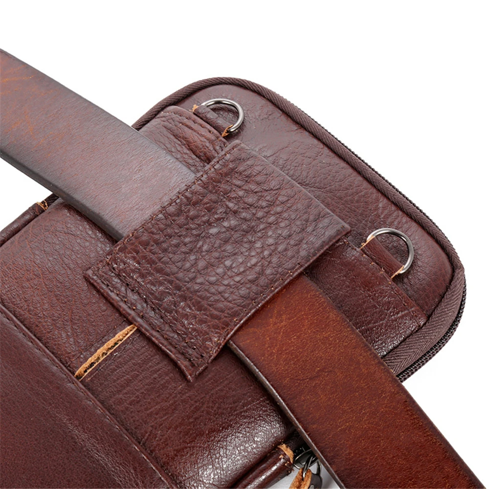 

Men Multi-function Bag Waterproof Leather Shoulder Messenger Bag Handbag Casual Leisure Phone Bag Small Sling Bag