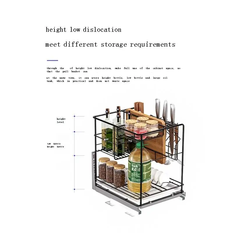Cestas Para Organizar Pantries Cocina Organizador органайзер для кухни из нержавеющей стали Cozinha