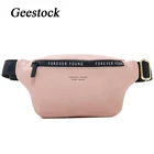 Забавная сумка Geestock для женщин, элегантный кожаный поясной кошелек, многофункциональный дорожный мешок унисекс, дамская сумочка на пояс