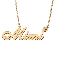 mimi name tag necklace personalized pendant jewelry gifts for mom daughter girl friend birthday christmas party present