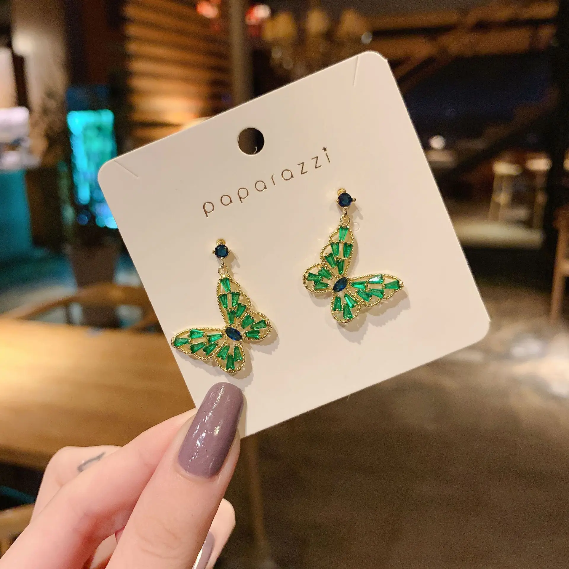 

2022 New Fashion Cute Gold Color Butterfly Earring For Women Earring Gifts Jewelry Premium Luxury Zircon Jewelry Accessories