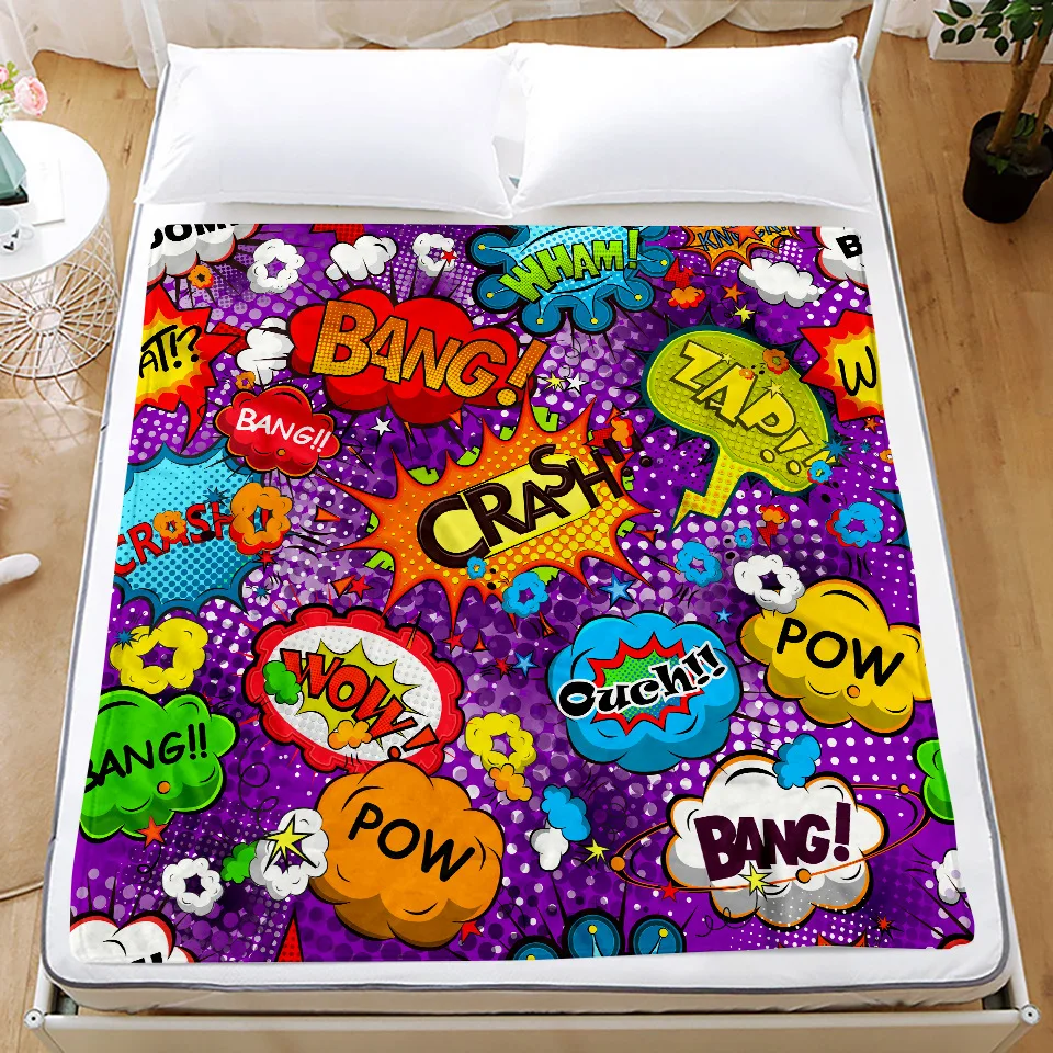 

Comfty Microfiber Velet Plush Throw Flannel 3D Printed Warm Fluffy Cozy Soft TV Bed Couch Teens Gifts Blankets