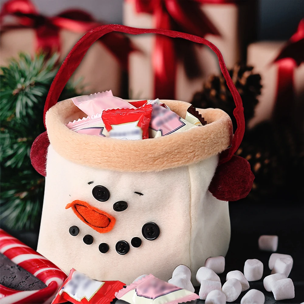 Рождественские Сумки для печенья конфеты Санта мешки Счастливого Рождества