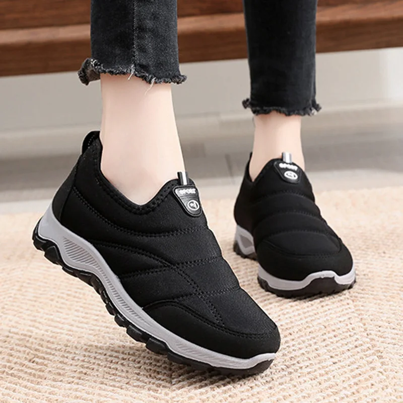 

Женские зимние ботинки MCCKLE, женская зимняя обувь без шнуровки, мягкая теплая плюшевая женская повседневная обувь на плоской подошве, женски...