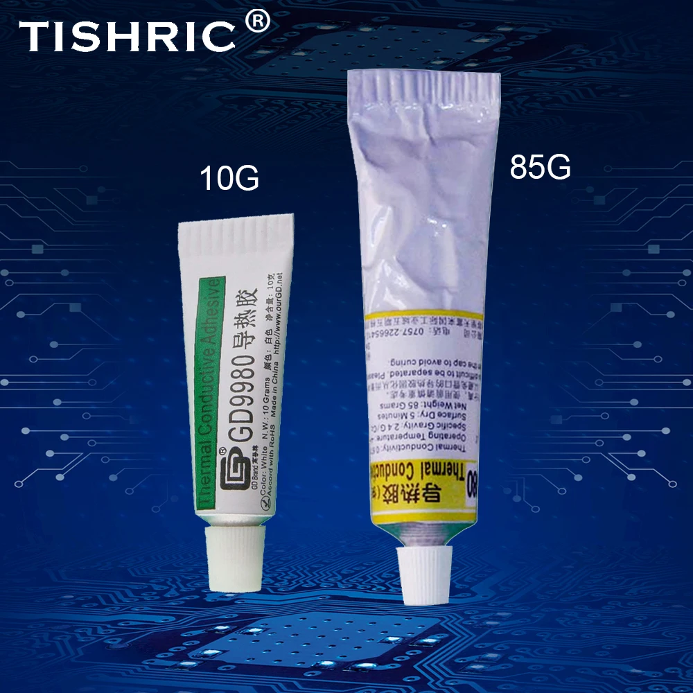 TISHRIC 10 г/85 г GD9980 термопроводящая клейкая паста силиконовый пластырь кулер для