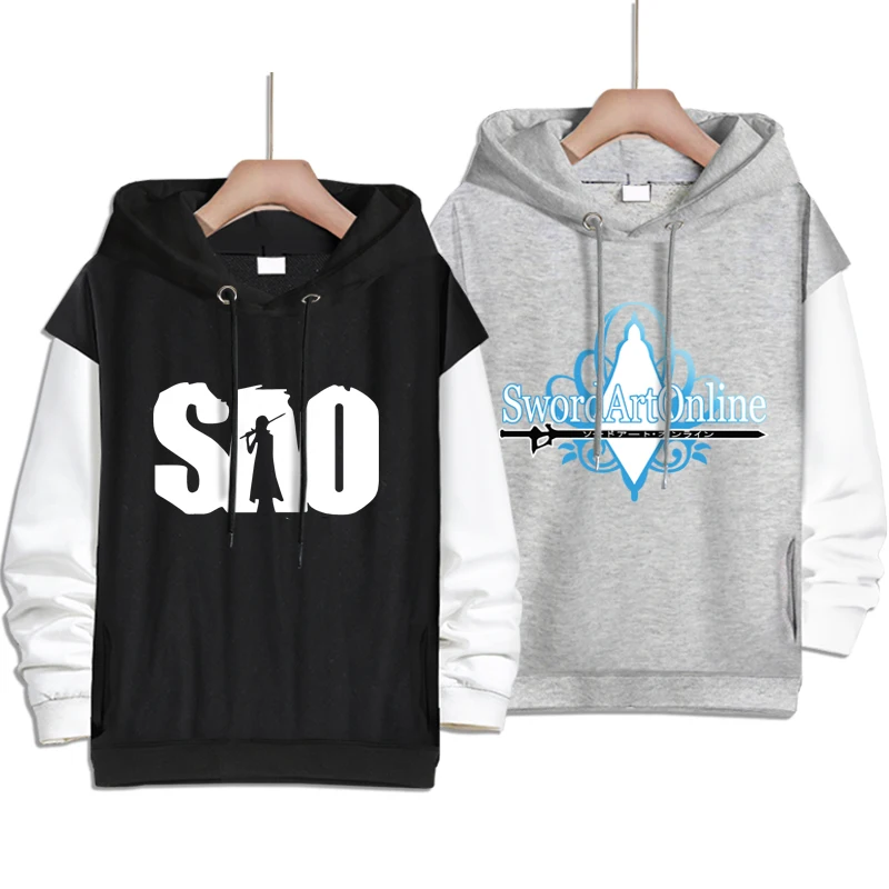 Аниме меч искусство онлайн косплей пальто Сан толстовки с капюшоном Kirito