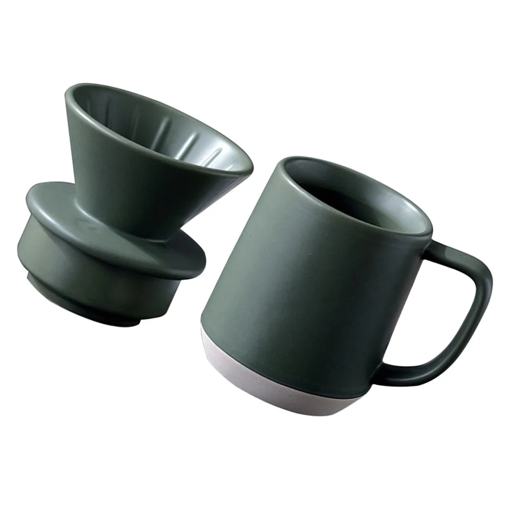 

1 комплект зеленых керамических кофейных фильтров, кофейная чашка с ручкой