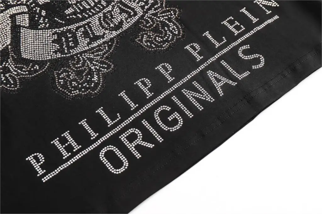 

Philipp Plein-2021 European and American fashion T-shirt basketball skull diamond short-sleeved T-shirt summer street wear top