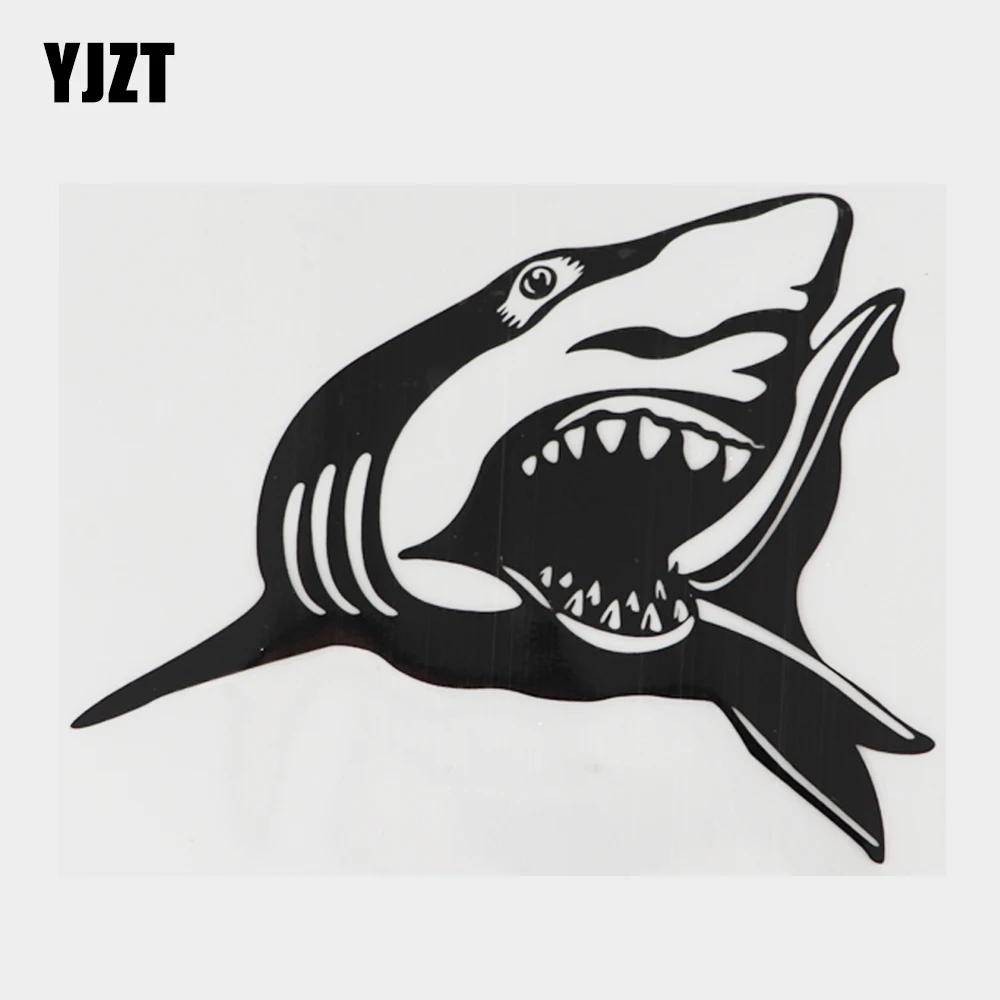 

YJZT 15.2CM×11.9CM Personality Marine Ferocious Animal Decal Car Stickers Vinyl Black/Silver 13D-1290
