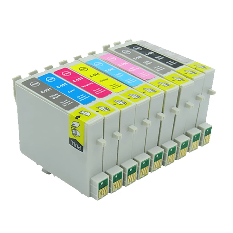 Картридж для принтера Epson Stylus Photo R2400 совместим с T0591 T0592 T0593 T0594 T0595 T0596 T0597 T0598 T0599 |