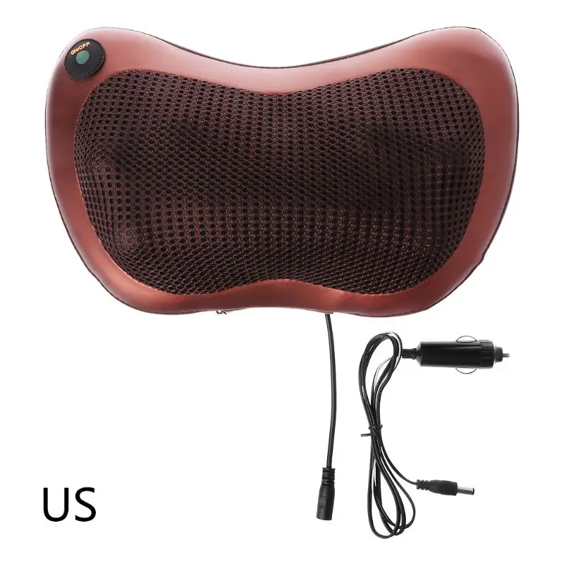 Электрическая Массажная подушка для поясницы и шеи назад Массажер шиацу тепла