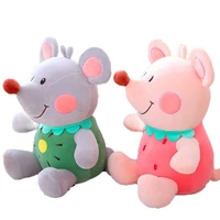 25 45cm cute fruit mouse strawberry pineapple kiwi plush toys rat soft cartoon pillows animal doll kid playmate sleep partner