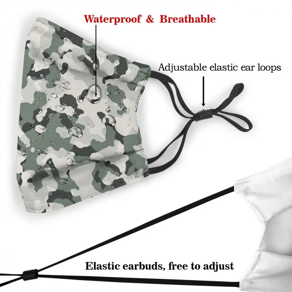 Тканевая маска для лица, моющаяся, с ярким татуировочным дизайном с черепами и розами, изготовленная из маскирующей ткани, ротовой части, повторно используемая, с нанесением печати.