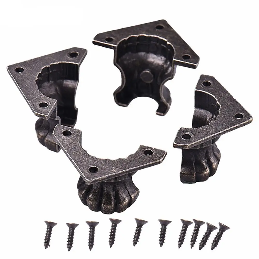 Винтажная Античная латунная коробочка для ювелирных изделий деревянная коробка