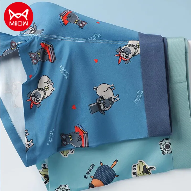 

4/3 шт., мужские хлопковые трусы-боксеры с принтом