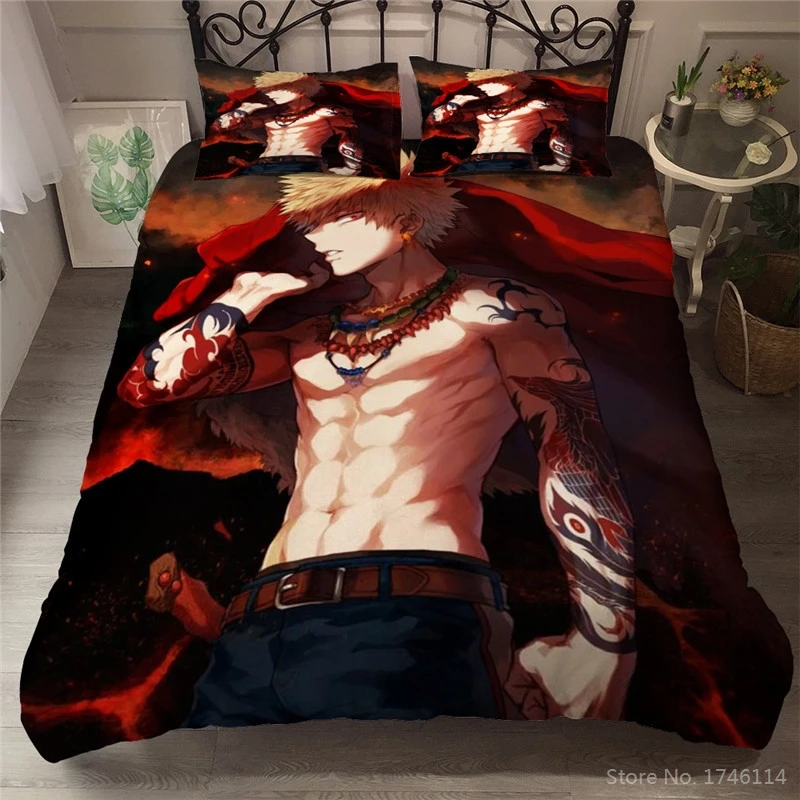 

Anime My Hero Academia 3D Cartoon Printed Duvet Cover Set Twin Full Queen King Size Bedding Set Bed Linens Bedclothes for Young