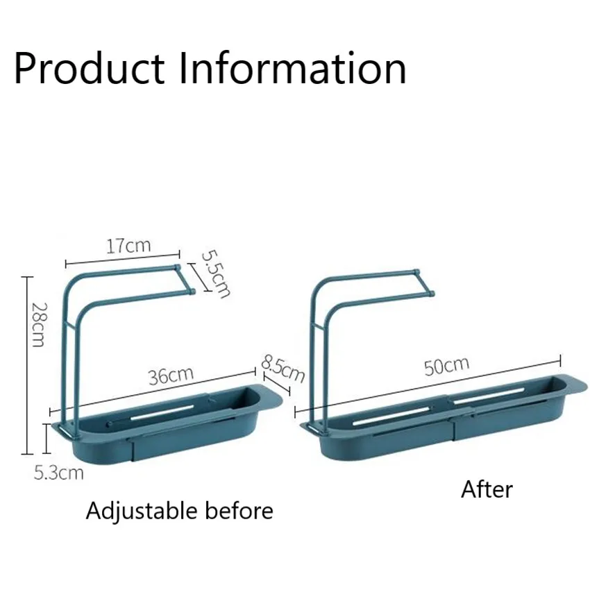 telescopic sink shelf kitchen sinks organizer soap sponge holder sink drain rack storage basket kitchen gadgets accessories free global shipping