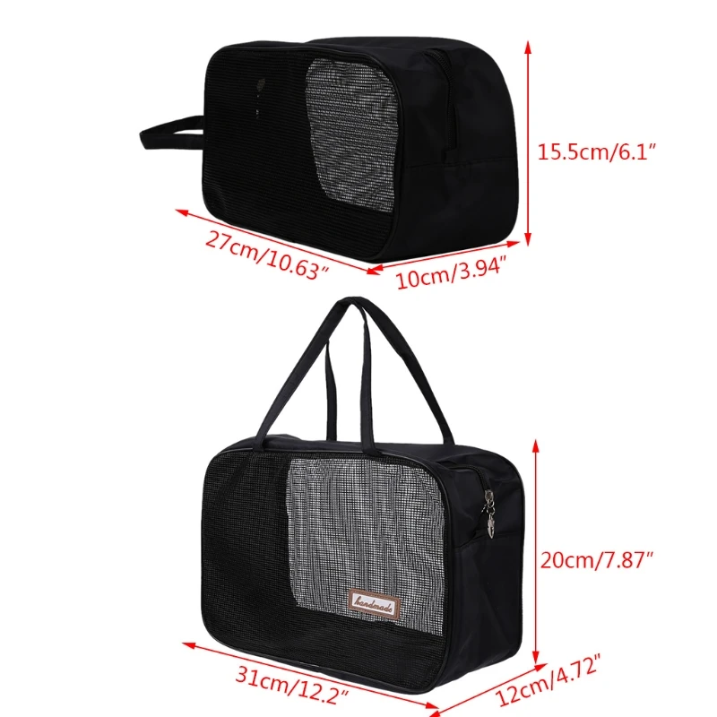 

New Portable Bathing Bag Mesh Shower Toiletry Pouch Travel Makeup Storage Holder U50C