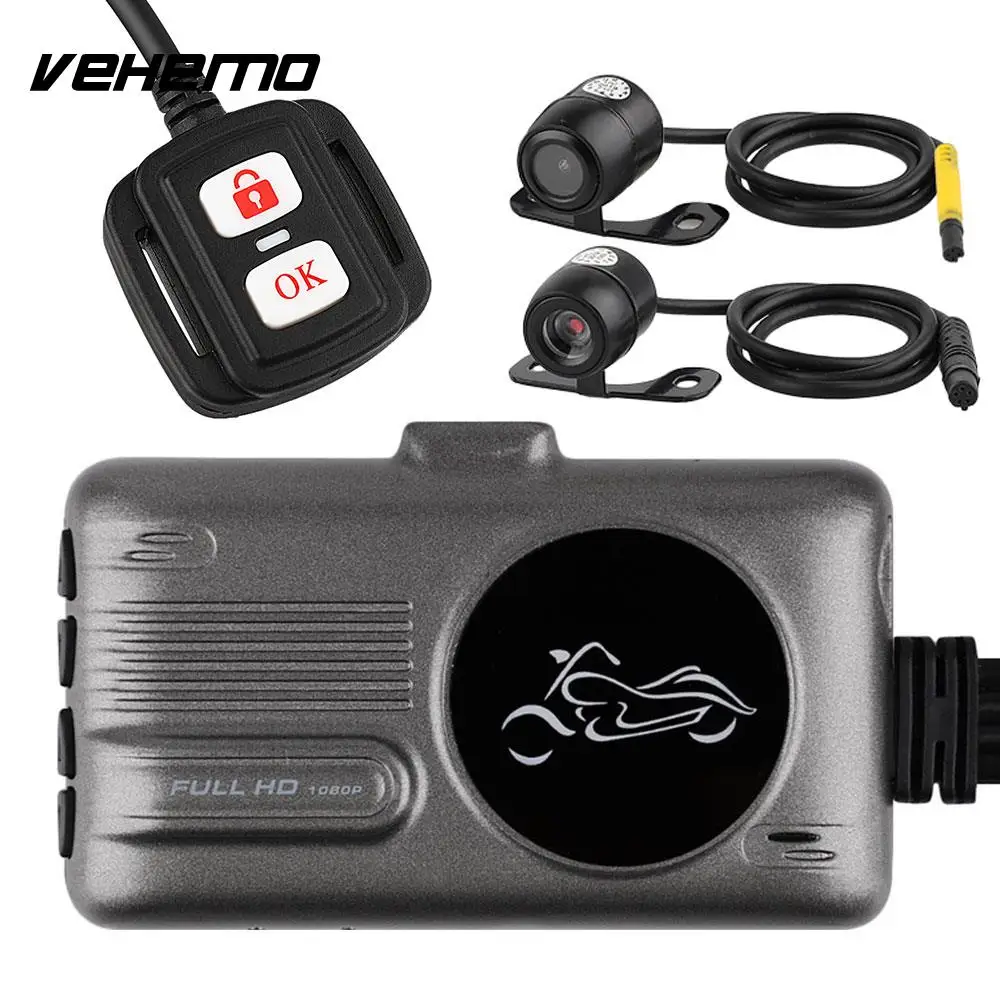 

Durable Driving Recorder Motorbike Recorder Loop Recording Universal Dash Cam for LCD Screen Car DVR Dual Camera for 3Inch