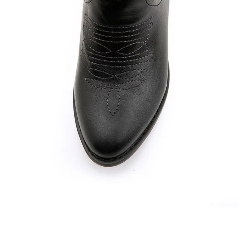 MoneRffi осенне-зимние женские сапоги до середины икры теплые плюшевые из