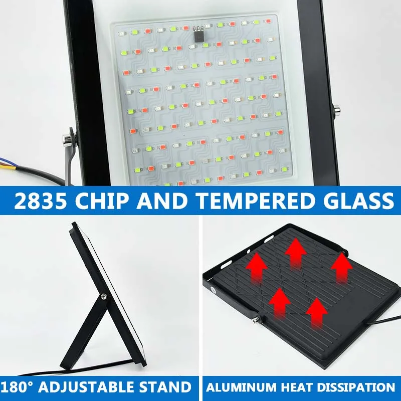Светодиодный прожектор RGB 30 Вт 50 2021 100 уличный RGB-прожектор IP66 садовый светильник с