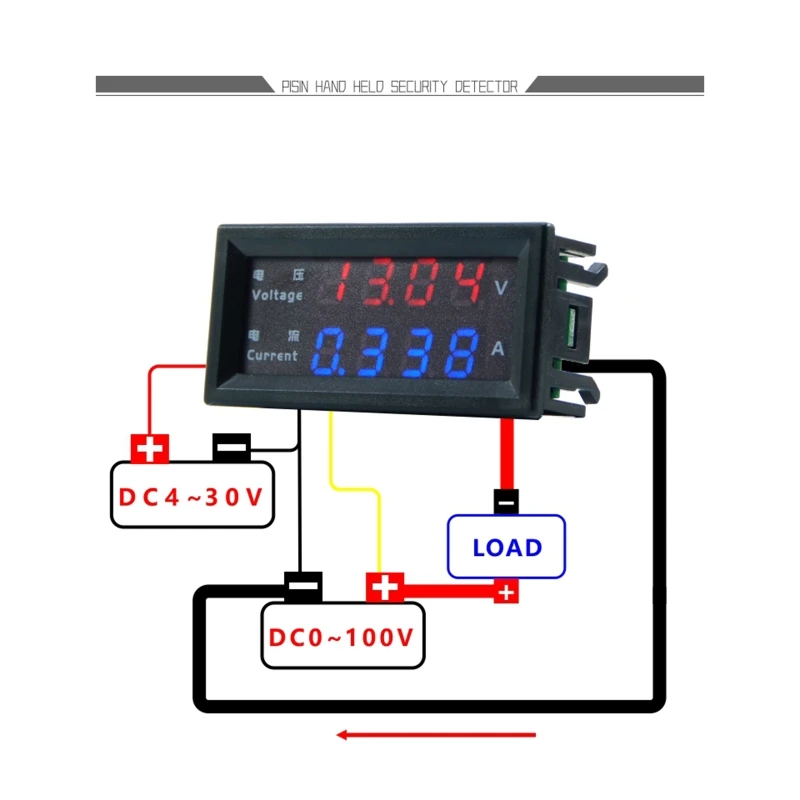 DC 100V 200V 10A Вольтметр Амперметр 4 знака после запятой Высокая точность двойной