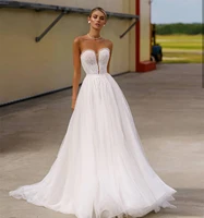 sweetheart princess wedding dress 2021 a line sleeveless court train high quality vintage robe de mariee custom made backless