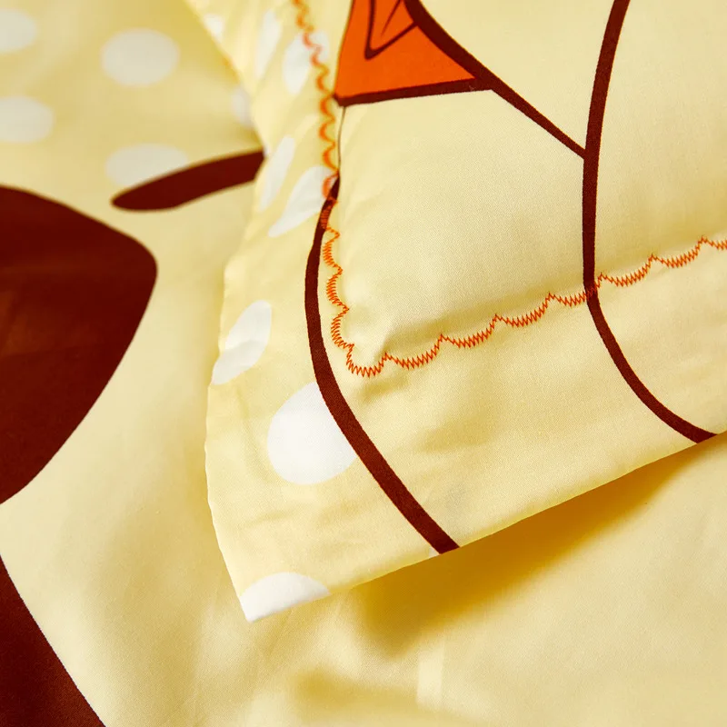 Набор постельного белья из 100% хлопка большой желтый Винни постельное белье