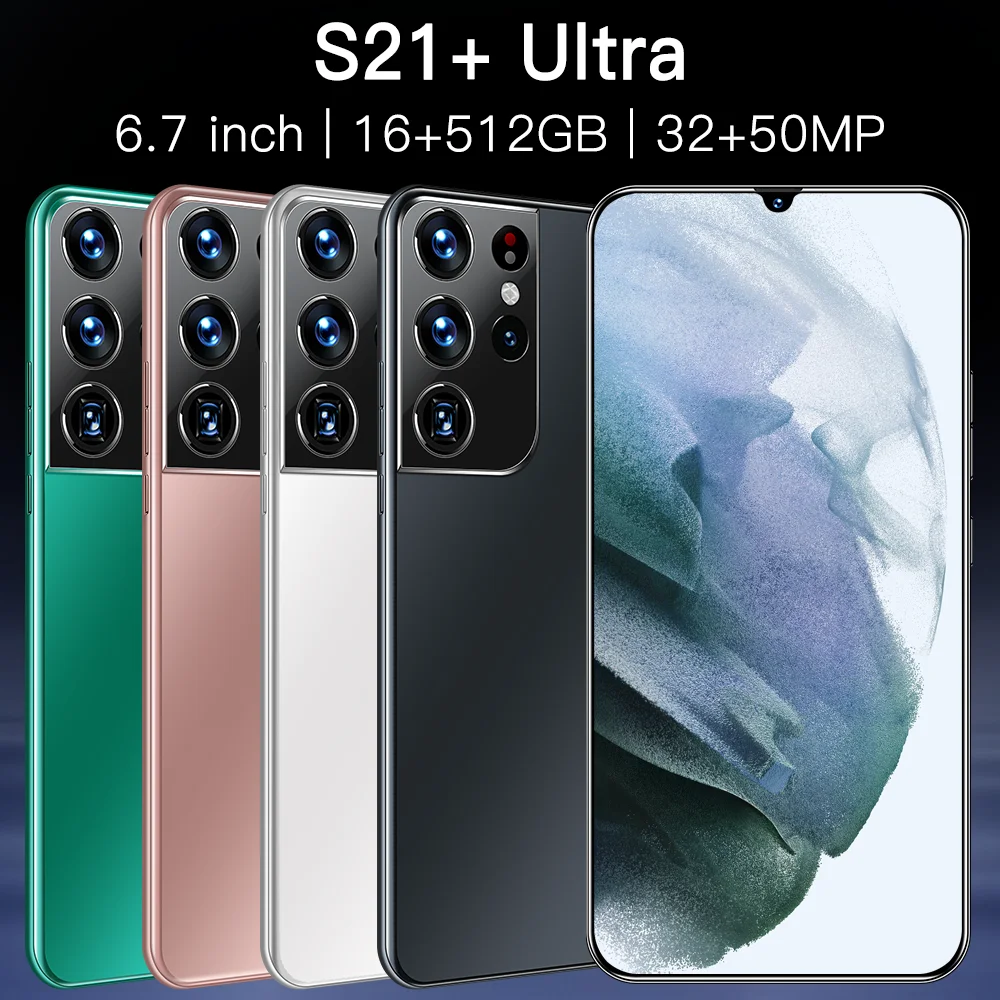 galax s21 ultra 5g cell phone 16512gb andriod 11 0 6800mah big battery 3250mp qualcomm888 face id global version smartphones free global shipping
