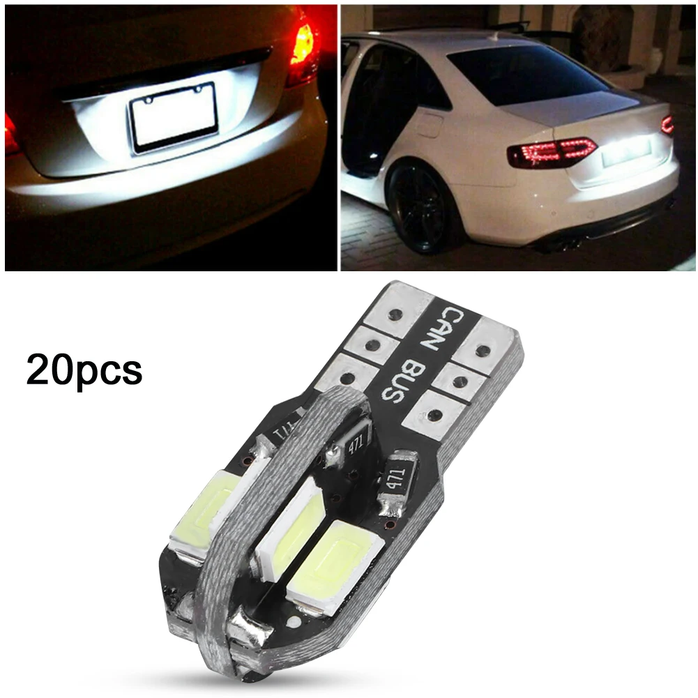 20pcs 8LED Car Side Wedge Light Bulb for Canbus T10 194 168 W5W 5730 auto accessories | Bar/Work