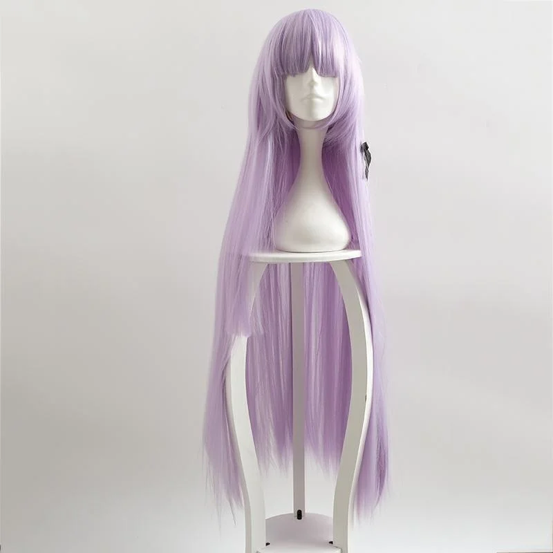 

Аниме Danganronpa Kirigiri Kyouko Pruik Косплей Kostuum Dangan Ronpa Vrouwen Lange синтетический подарок для Хэллоуина