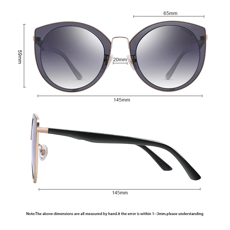 PARZIN Роскошные Поляризованные Солнцезащитные очки женские легкие TR90 оправа с