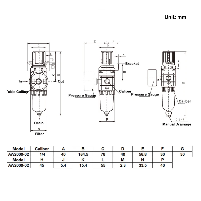 Бесплатная доставка AW2000 02 пневматический обработки исходных текстов фильтр