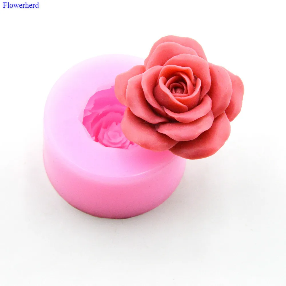 

New 3D Flower Soap Mold Large-size Rose Fondant Cake Silicone Mold DIY Chocolate Biscuit Mold Birthday Wedding Decoration